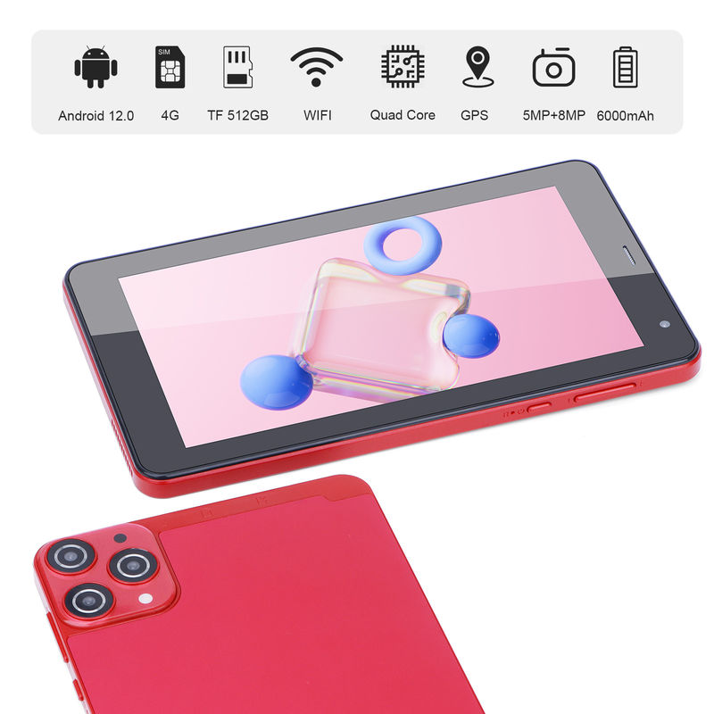 C Idea 7-дюймовые маленькие планшеты Quad Core WiFi 5G Android Tablet PC для образования CM515 ((красный)