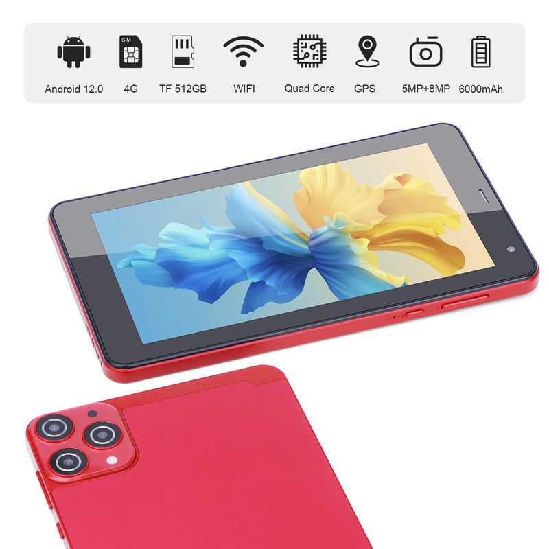C Idea WiFi 5G Tablet 7 дюймовые планшеты 6+128GB Quad Core сенсорный экран для образования CM515 ((красный)