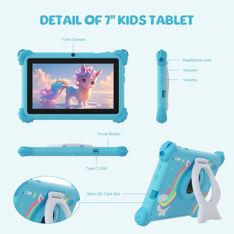 C Idea Android 12 Smart Kidspad 7-дюймовый детский планшет 3-7 лет с двойной камерой CM88