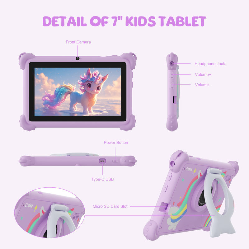 C Idea 7-дюймовый детский планшет 3-7 лет Двойная камера IPS экран образовательный детский планшет с родительским контролем CM88