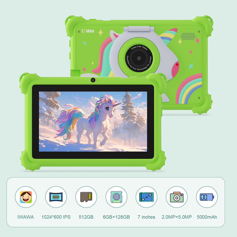 C идея 2024 Kids Learning Tablet Android 12 Предварительно загруженные приложения и долговечный дизайн CM88