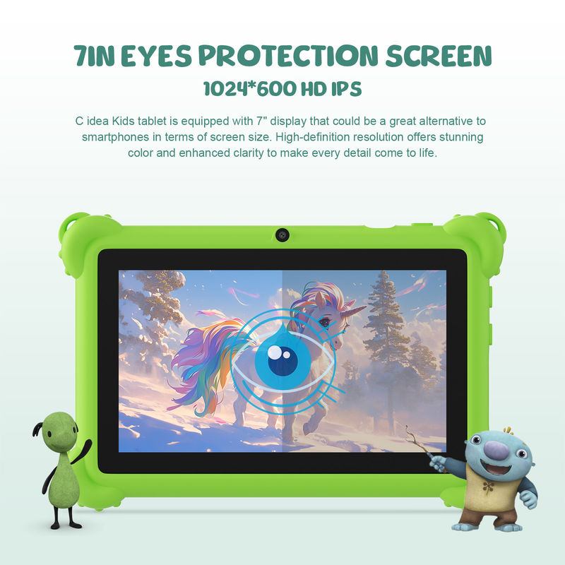 C идея 2024 Kids Learning Tablet Android 12 Предварительно загруженные приложения и долговечный дизайн CM88