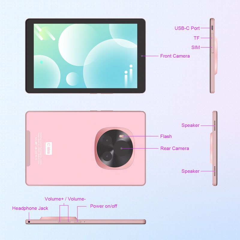C идея Android Tablet 800x1280 IPS Экран SIM Поддержка 9 дюймовый планшетный ПК с корпусом CM935 розовый