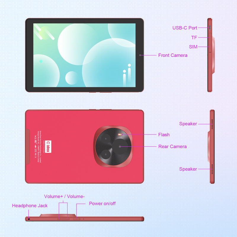 C Idea 9 дюймовый Quad Core Tablet 800x1280 IPS Screen Android Tablet с ручкой CM935 Красный