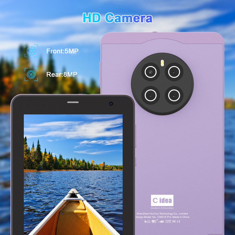 C Idea Android 13 с 6000mAh 7 дюймовыми планшетами Образовательный планшетный компьютер с ручкой CM518 Pro Purple