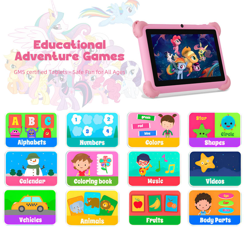 C Idea Android 13 Kids Tablet 4+32GB Образовательный планшет Kidspad с дружественным приложением CM91 розовый