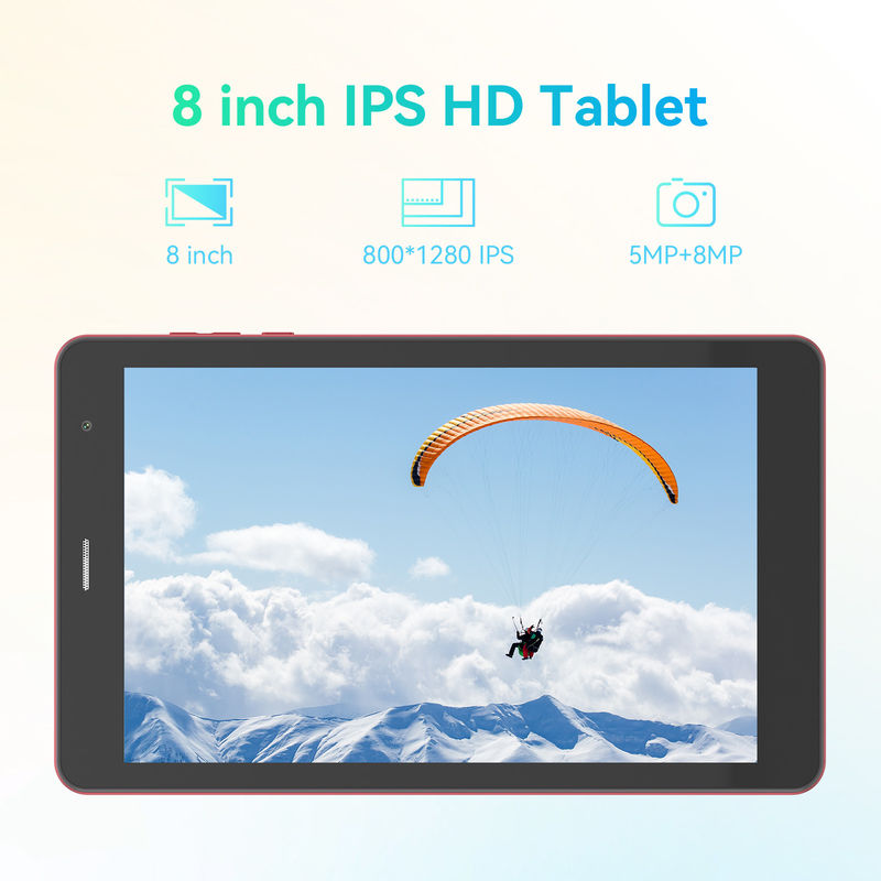 C Idea Factory 8 дюймов 800*1280hd IPS сенсорный экран 8+512gb 8000mah Двойная камера Android Планшетный ПК с сим-картой Для студентов CM828 Красный