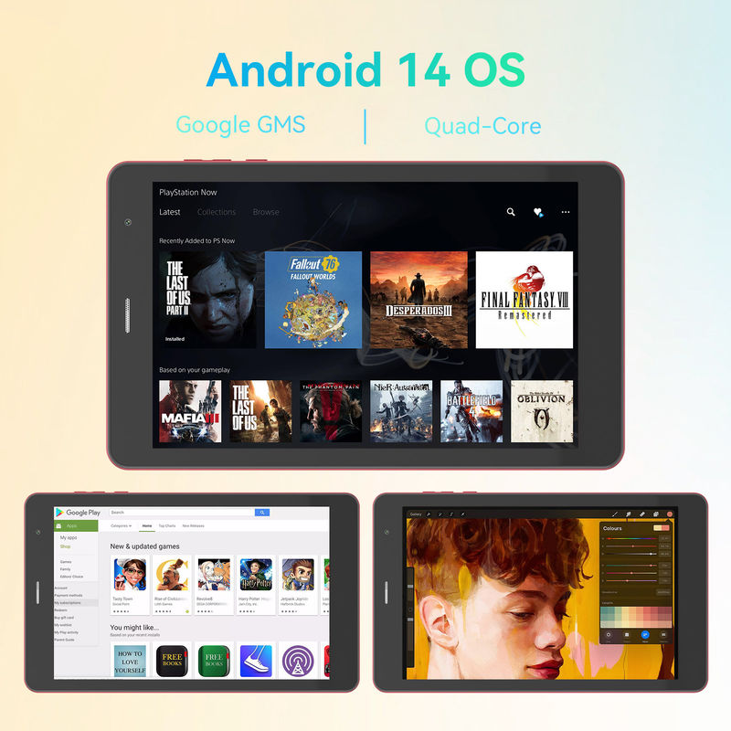 C Idea Factory 8 дюймов 800*1280hd IPS сенсорный экран 8+512gb 8000mah Двойная камера Android Планшетный ПК с сим-картой Для студентов CM828 Красный