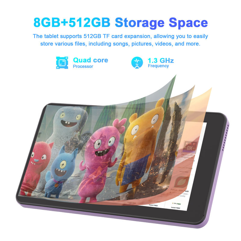 C Idea Android 13 Educational Tablet, 8+512GB, портативный 7-дюймовый планшетный ПК с поддержкой SIM