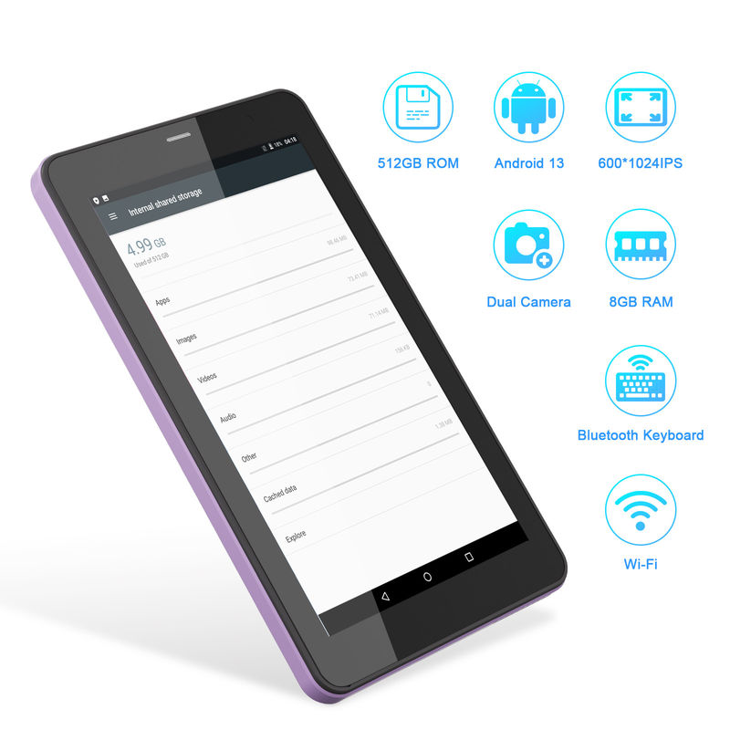 C Idea Android 13 Educational Tablet, 8+512GB, портативный 7-дюймовый планшетный ПК с поддержкой SIM