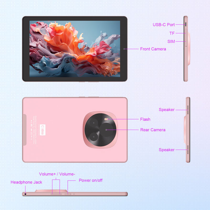 C идея Android Tablet IPS Экран с поддержкой SIM 9 дюймовый планшетный ПК для подростков CM935 розовый