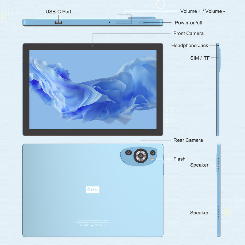 C Idea Android 14 сенсорный экран 10,1 дюймовые планшеты с ручкой CM8200plus Синий