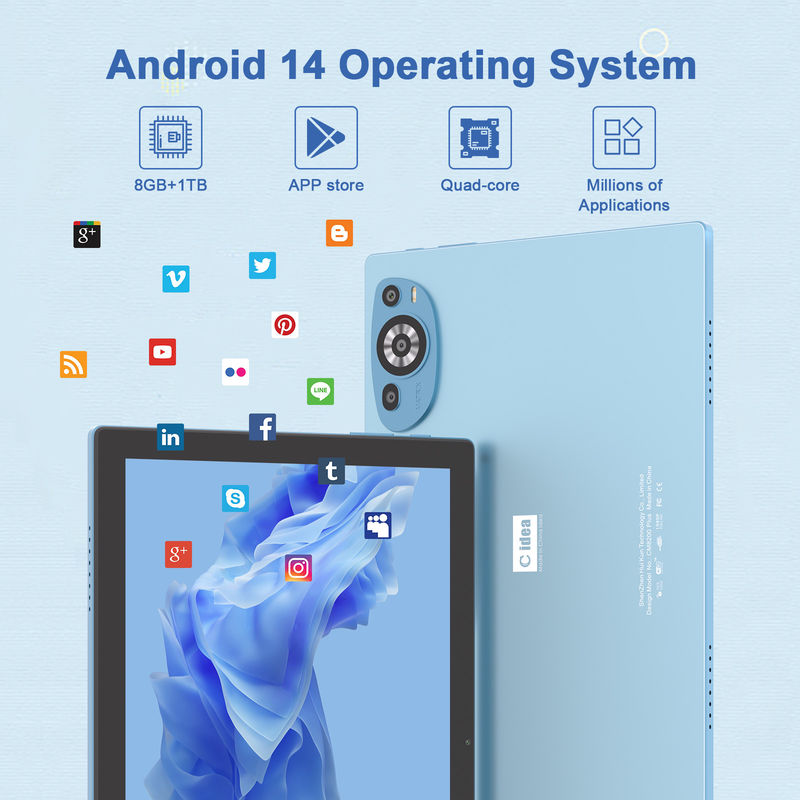 C Idea Android 14 сенсорный экран 10,1 дюймовые планшеты с ручкой CM8200plus Синий