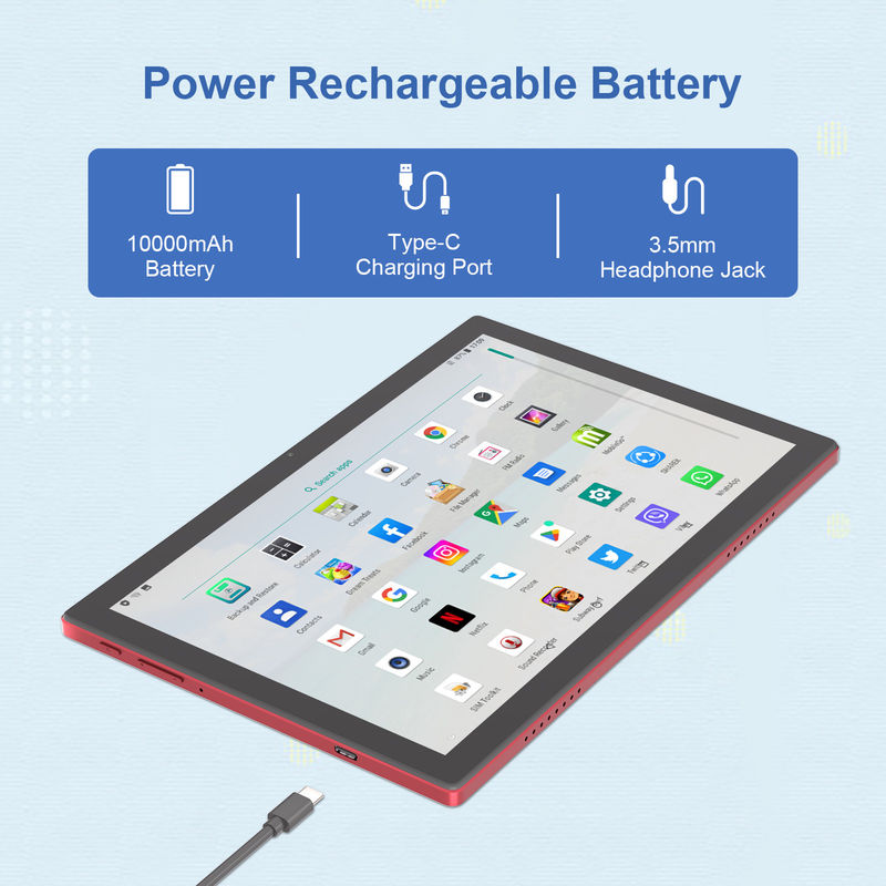 C Idea 10,1 дюйма Android 14 Smart Tablet Pc с двойной SIM-картой и ручкой CM8200Plus красный