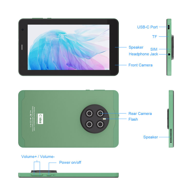 C Idea 7-дюймовые планшеты с SIM Wifi Android Smart Tablet PC CM518 Pro Зеленый