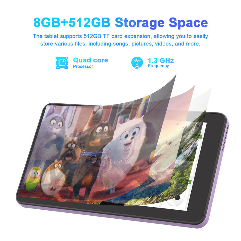 C Idea Android 13 с 6000mAh 7 дюймовыми планшетами Образовательный планшетный ПК CM518 Pro Purple