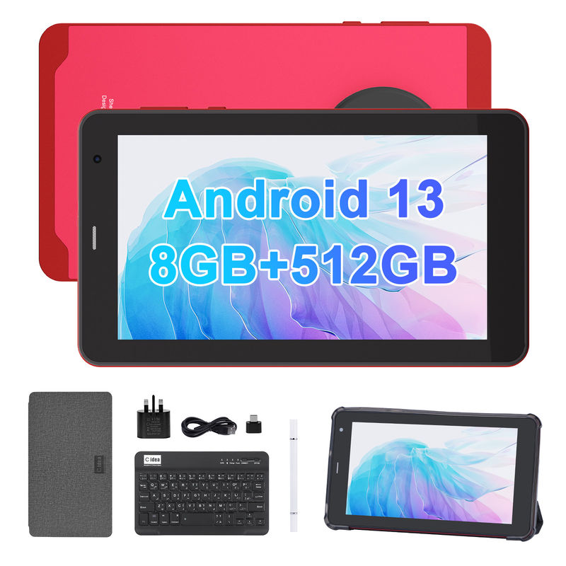 C Idea Android 13 планшеты с SIM Wifi 7 дюймовый сенсорный экран планшет CM518 Pro Красный