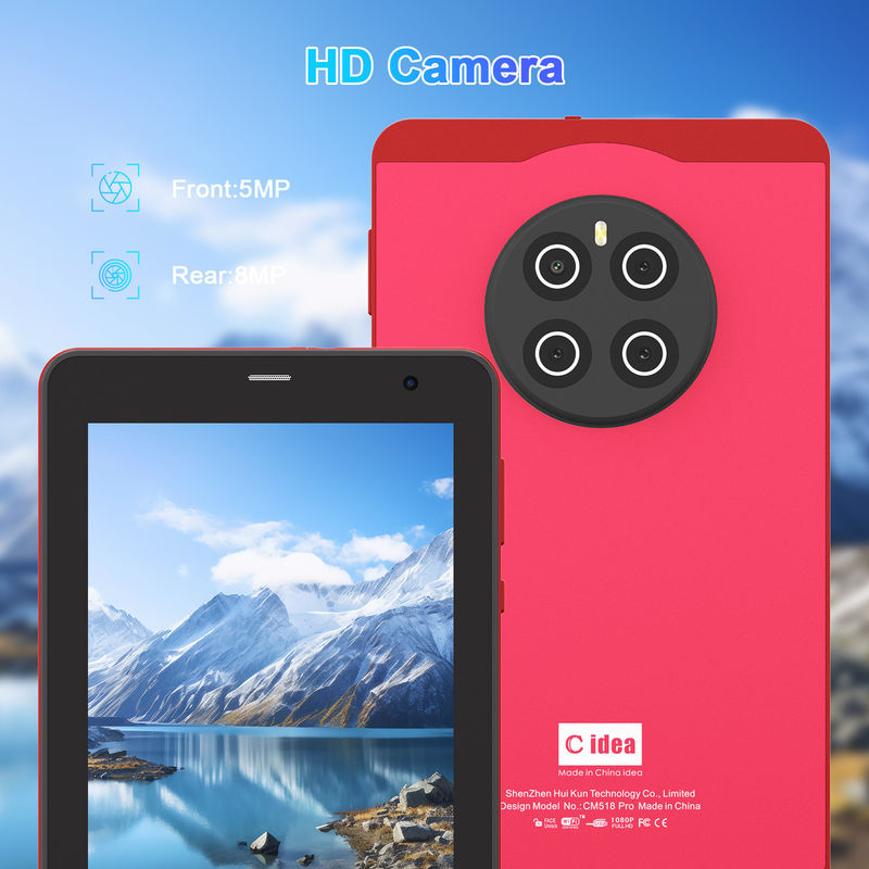 C Idea Android 13 планшеты с SIM Wifi 7 дюймовый сенсорный экран планшет CM518 Pro Красный
