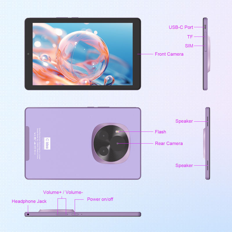C Idea 9-дюймовый планшет 5MP+8MP Образовательный планшет для подростков с ручкой CM935 фиолетовый