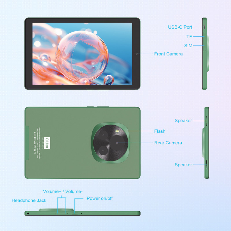 C Idea 5G Education Tablet 800x1280 IPS Таблет с сенсорным экраном с ручкой CM935 зеленый