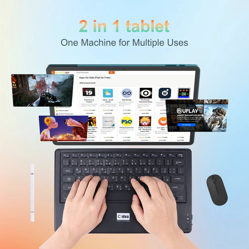 C Idea 14 дюймовый планшет большой хранилищный смарт планшет PC с клавиатурой CM14000 плюс синий