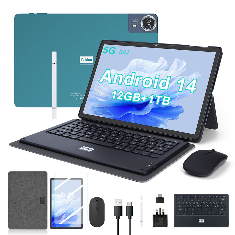 C Idea 14 дюймовый планшет большой батарейки Smart Tablet PC с клавиатурой и мышью CM14000 плюс синий