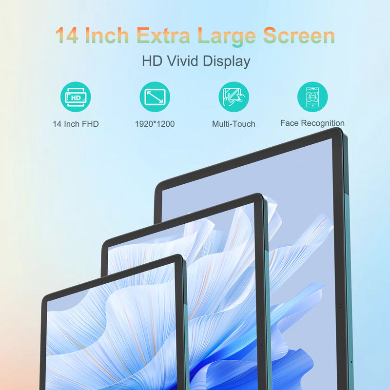C Idea 14 дюймовый планшет большой батарейки Smart Tablet PC с клавиатурой и мышью CM14000 плюс синий