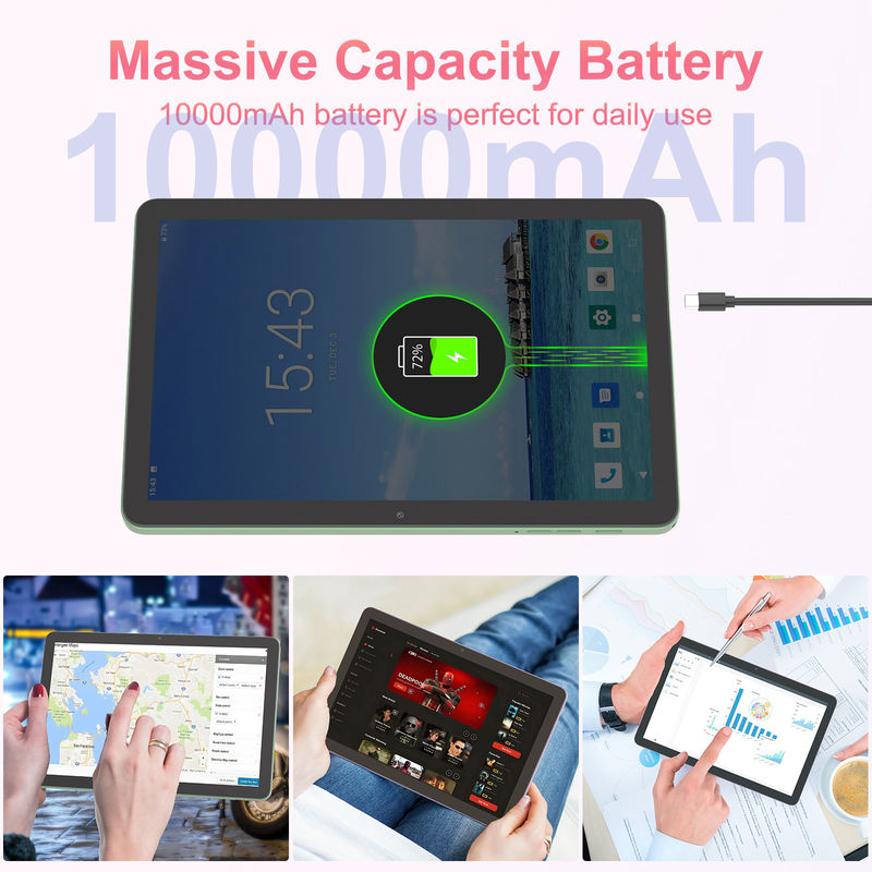 C Idea 10,1 дюймовый планшет 5G с SIM-картой Android 14 планшетный компьютер для образования CM8300 Plus зеленый