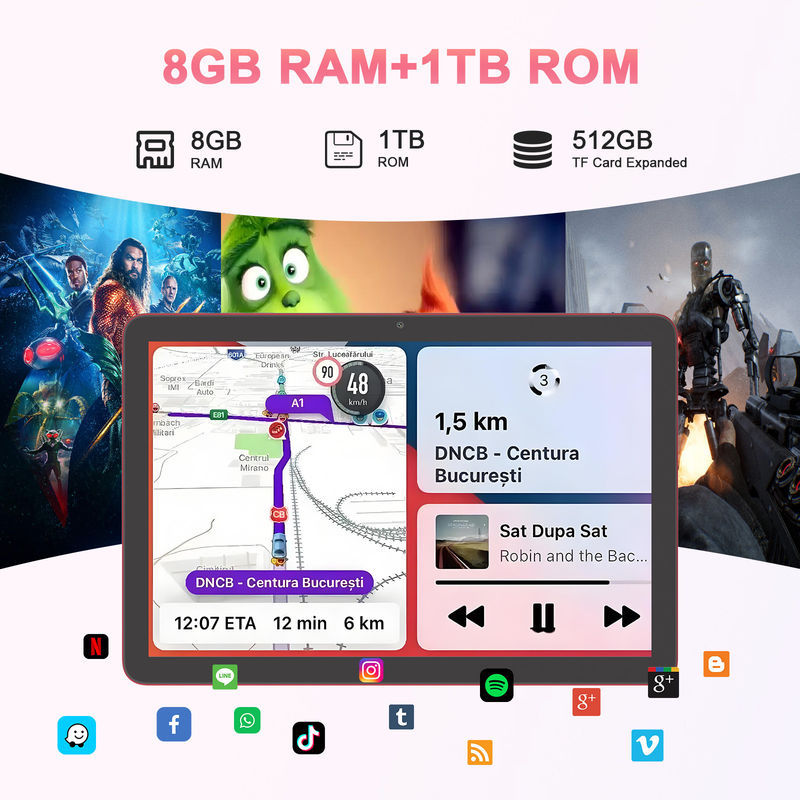 C Idea Tablet 10,1 дюйма 5G LTE Tablet Touch Screen Tablet Pc для развлечений CM8300 Plus Красный