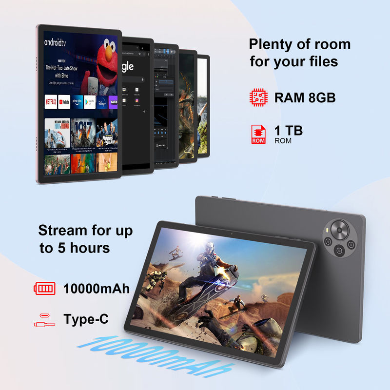 C Idea 10,5 дюймовый планшетный ПК с 2K экраном Новейший планшет Android для студентов Cm10500 Plus Серый