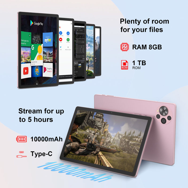 C Idea 10,5-дюймовый Android 14 образовательный смарт-планшет для студентов CM10500 Plus Розовый