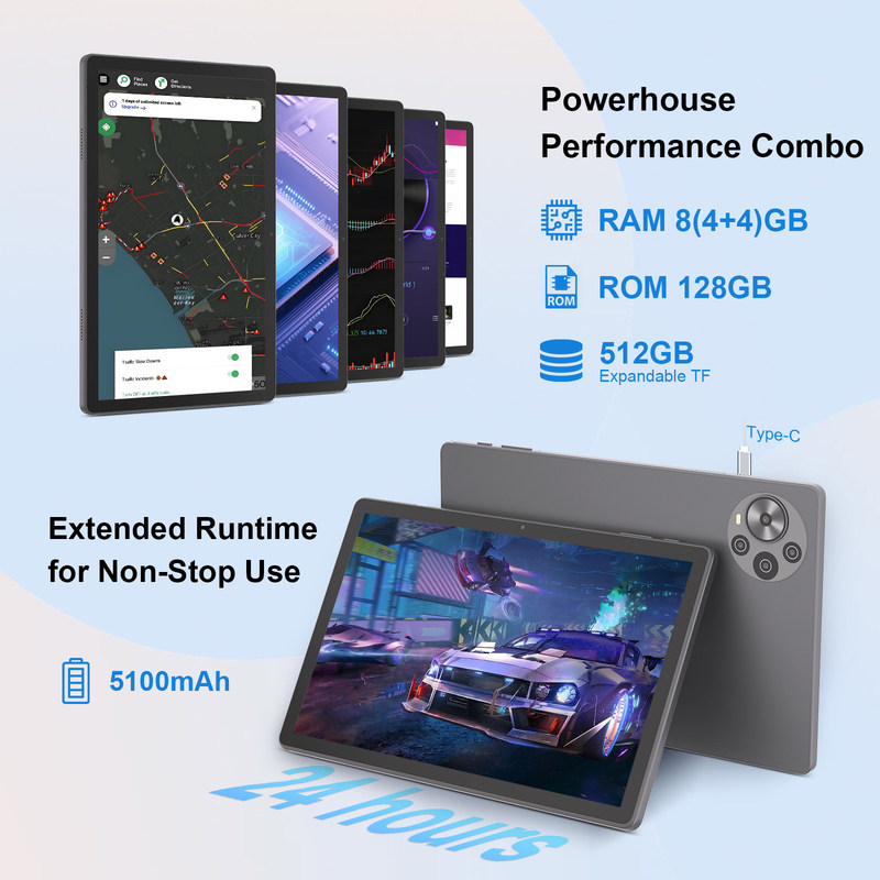 Планшет C Idea 10,36 дюйма Android 14, 2K экран, образовательный планшет для студентов R1036