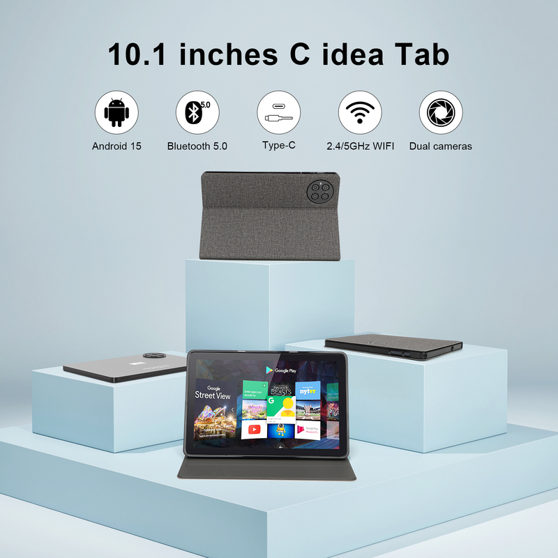C Idea 10,1 дюйма Android 15 Tablet 8 ГБ оперативной памяти 1 ТБ ROM Модель CM8800plus Черный