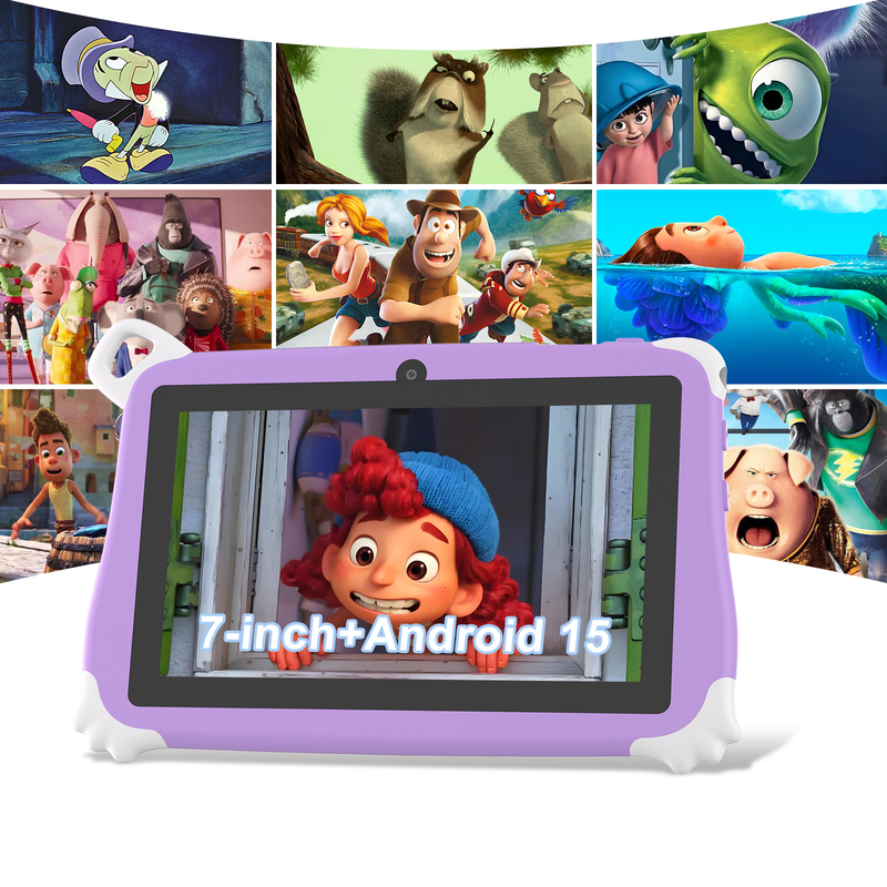 C Idea Android 15 Kids Tablet 8+256GB Образовательный планшет Kidspad с дружественным приложением CM86 фиолетовый