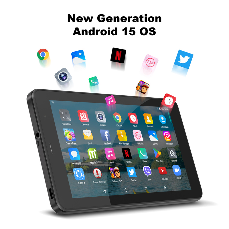 C идея 7-дюймовый Wifi планшет с корпусом 8+256GB Хранилище Quad Core процессор 600x1024 IPS сенсорный экран CM516 черный