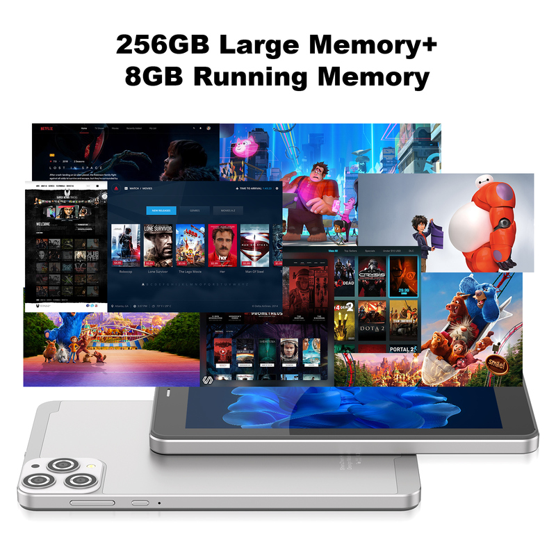 7-дюймовый планшет C idea с Wi-Fi, чехлом, памятью 8+256 ГБ, четырехъядерным процессором, IPS-экраном 600x1024, сенсорным экраном CM516, серебристый