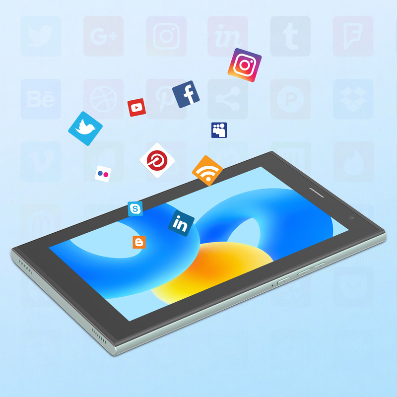 7-дюймовый планшет C idea с Wi-Fi, чехлом, памятью 8+256 ГБ, четырехъядерным процессором, IPS-экраном 600x1024, сенсорным экраном CM524, зеленый