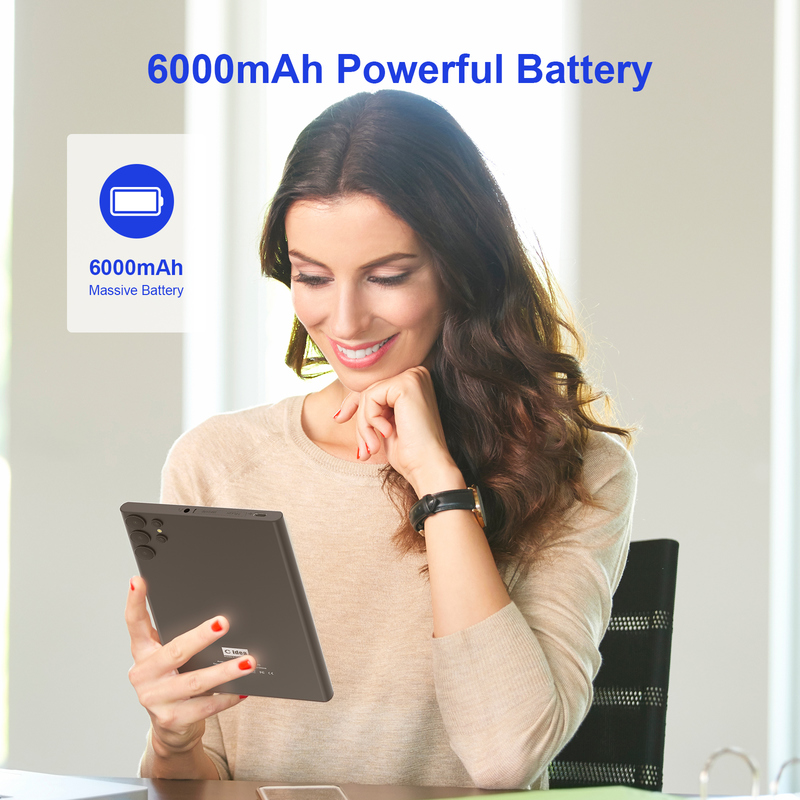 C идея 7-дюймовый Wifi планшет с корпусом 8+256GB Хранилище Quad Core Процессор 600x1024 IPS Сенсорный экран CM524 черный