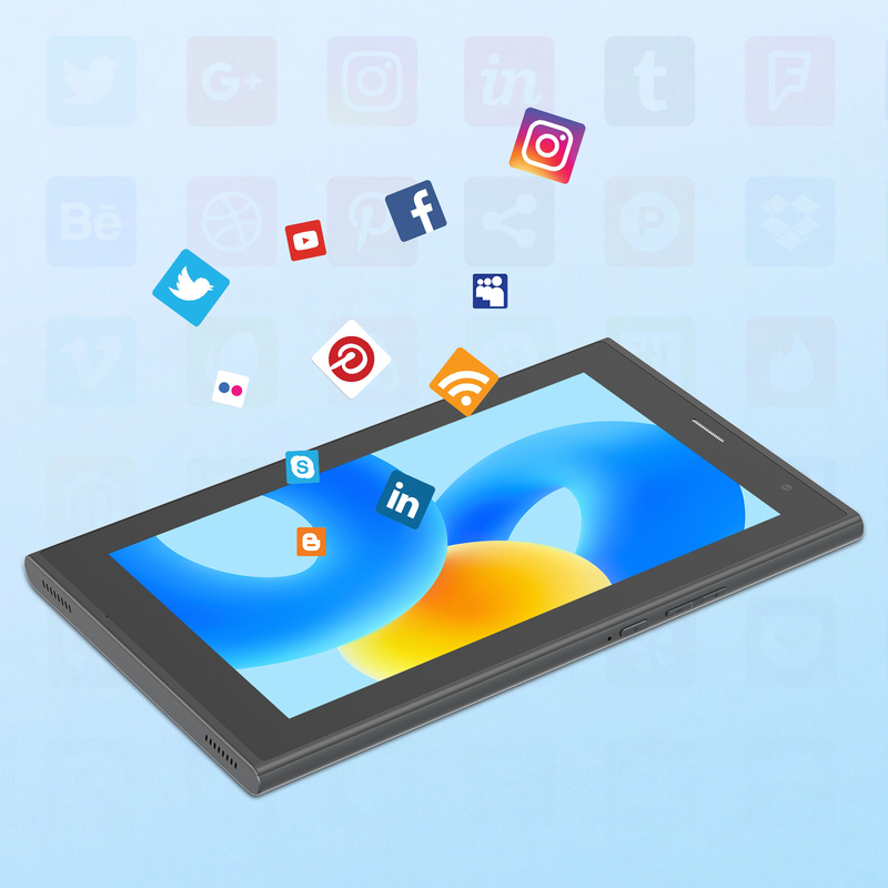 7-дюймовый планшет C idea с Wi-Fi, чехлом, памятью 8+256 ГБ, четырехъядерным процессором, IPS-экраном 600x1024, сенсорным экраном CM524, серый