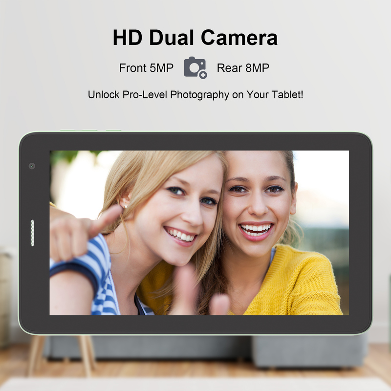 7-дюймовый планшет C idea с Wi-Fi, чехлом, памятью 8+256 ГБ, четырехъядерным процессором, IPS-экраном 600x1024, сенсорным экраном CM528, зеленый