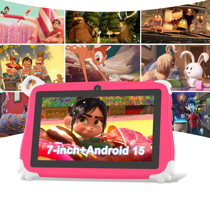 C Idea Android 15 Kids Tablet 8+256GB Учебный планшет Kidspad с дружественным приложением CM86 розовый