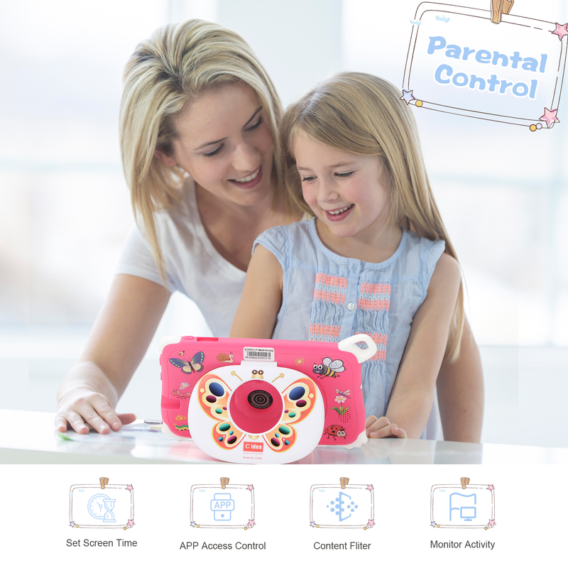 C Idea Android 15 Kids Tablet 8+256GB Учебный планшет Kidspad с дружественным приложением CM86 розовый