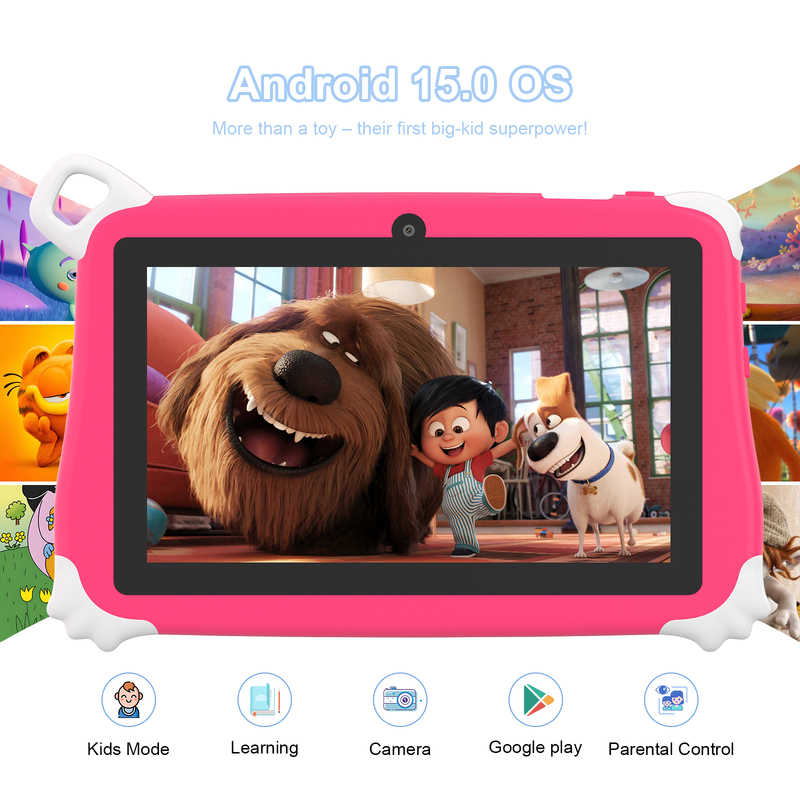 C Idea Android 15 Kids Tablet 8+256GB Учебный планшет Kidspad с дружественным приложением CM86 розовый