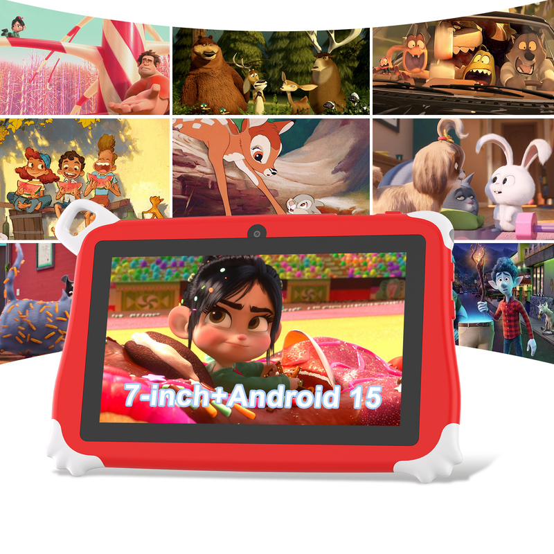 Детский планшет C Idea Android 15 Kids Tablet 8+256 ГБ, обучающий планшет Kidspad с дружественным приложением CM86 красный