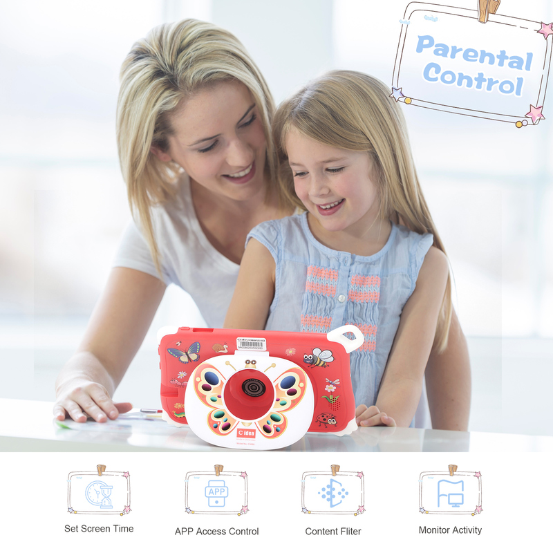 Детский планшет C Idea Android 15 Kids Tablet 8+256 ГБ, обучающий планшет Kidspad с дружественным приложением CM86 красный