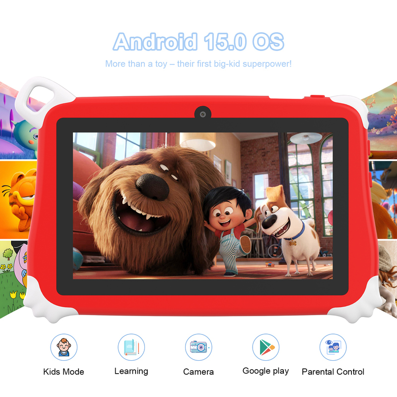 Детский планшет C Idea Android 15 Kids Tablet 8+256 ГБ, обучающий планшет Kidspad с дружественным приложением CM86 красный