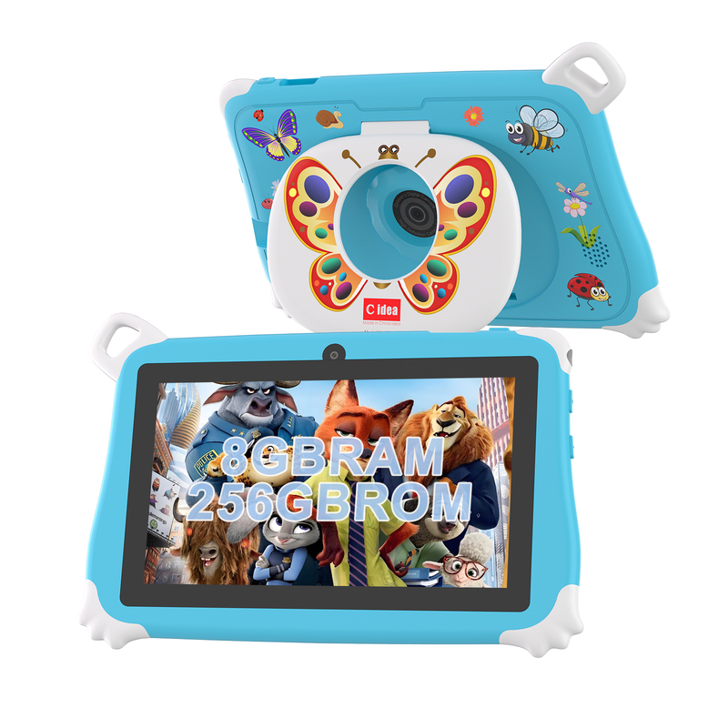 Детский планшет C Idea Android 15 для детей 8+256 ГБ, обучающий планшет Kidspad с дружественным приложением CM86, синий