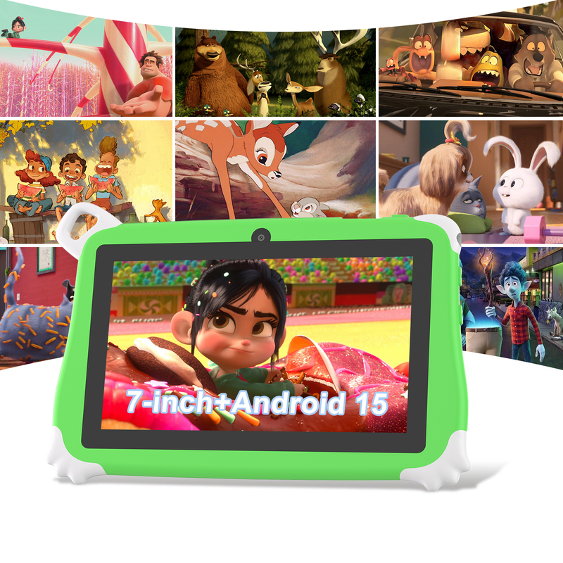 Детский планшет C Idea Android 15 Kids Tablet 8+256 ГБ, обучающий планшет Kidspad с дружественным приложением CM86, зеленый