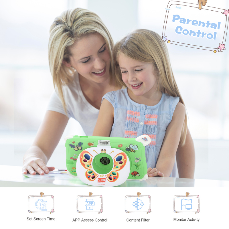 Детский планшет C Idea Android 15 Kids Tablet 8+256 ГБ, обучающий планшет Kidspad с дружественным приложением CM86, зеленый
