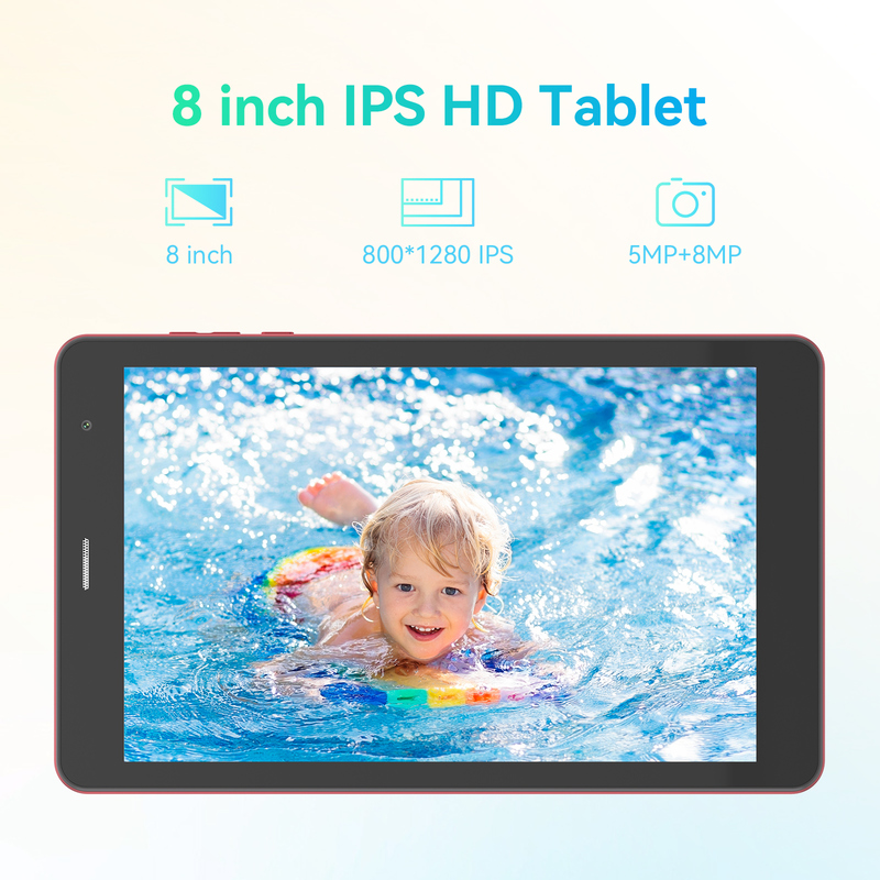 C идея Youth red 8 Inch Tablet Android 15 со слотом для карт tf, Wi-Fi,8GB +512GB, 800*1280 IPS incell CM828